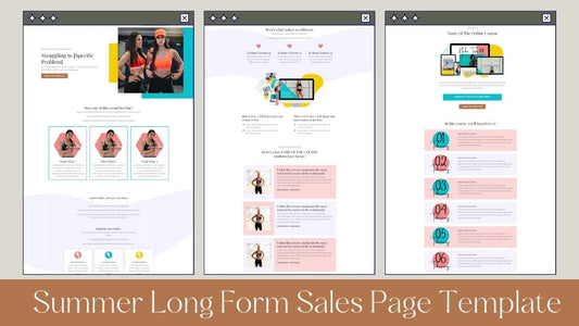 Summer Long Form Sales Page Template