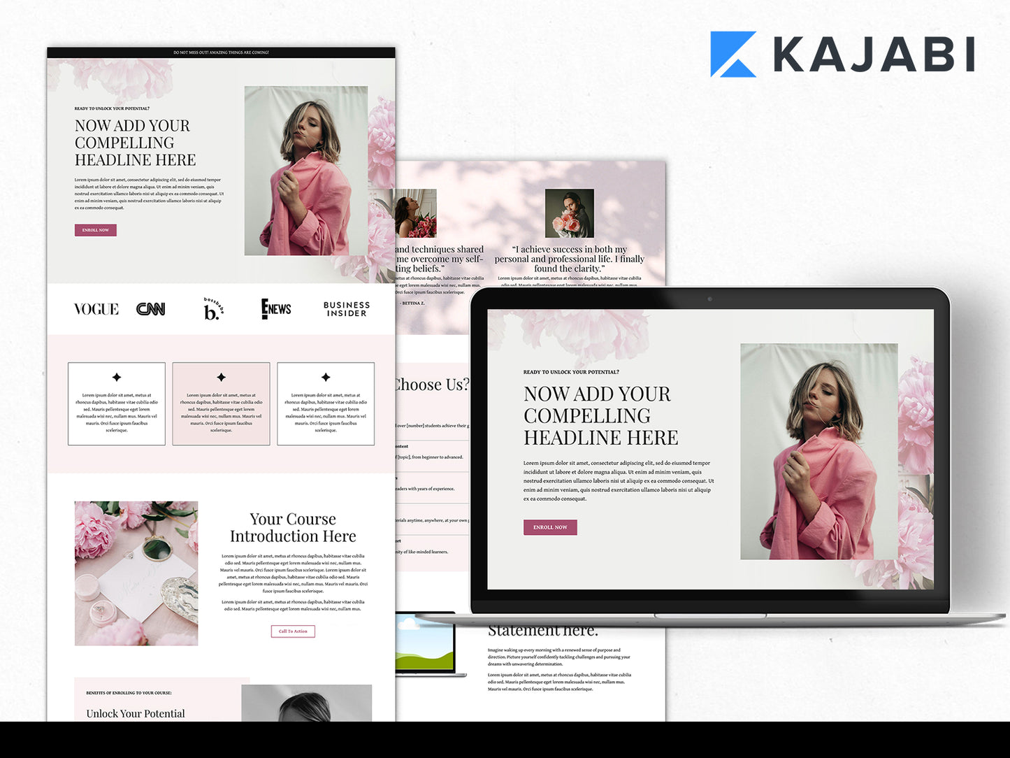 Long-Form Sales Page Template - Bloom