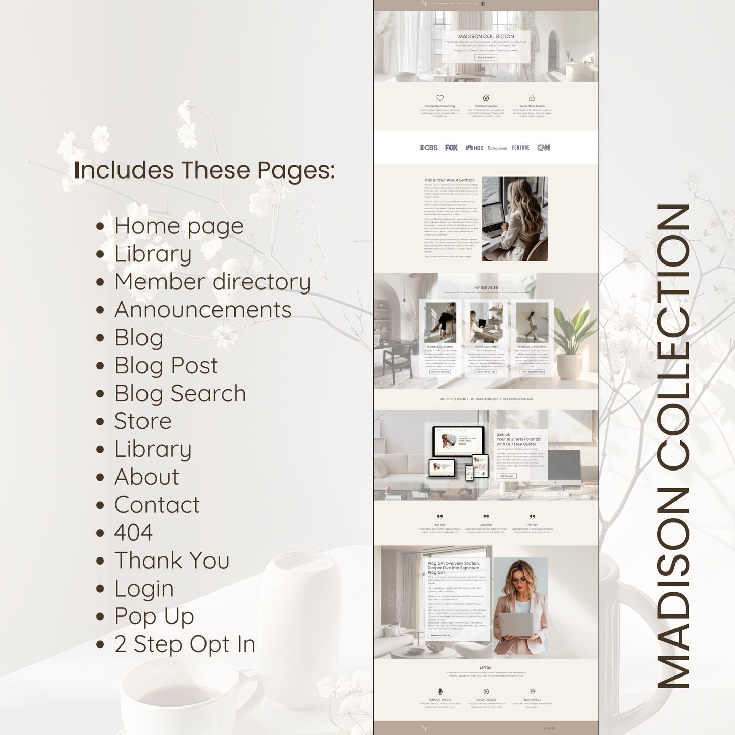 Madison Kajabi Website Theme 15 Pages Plus Bonuses!