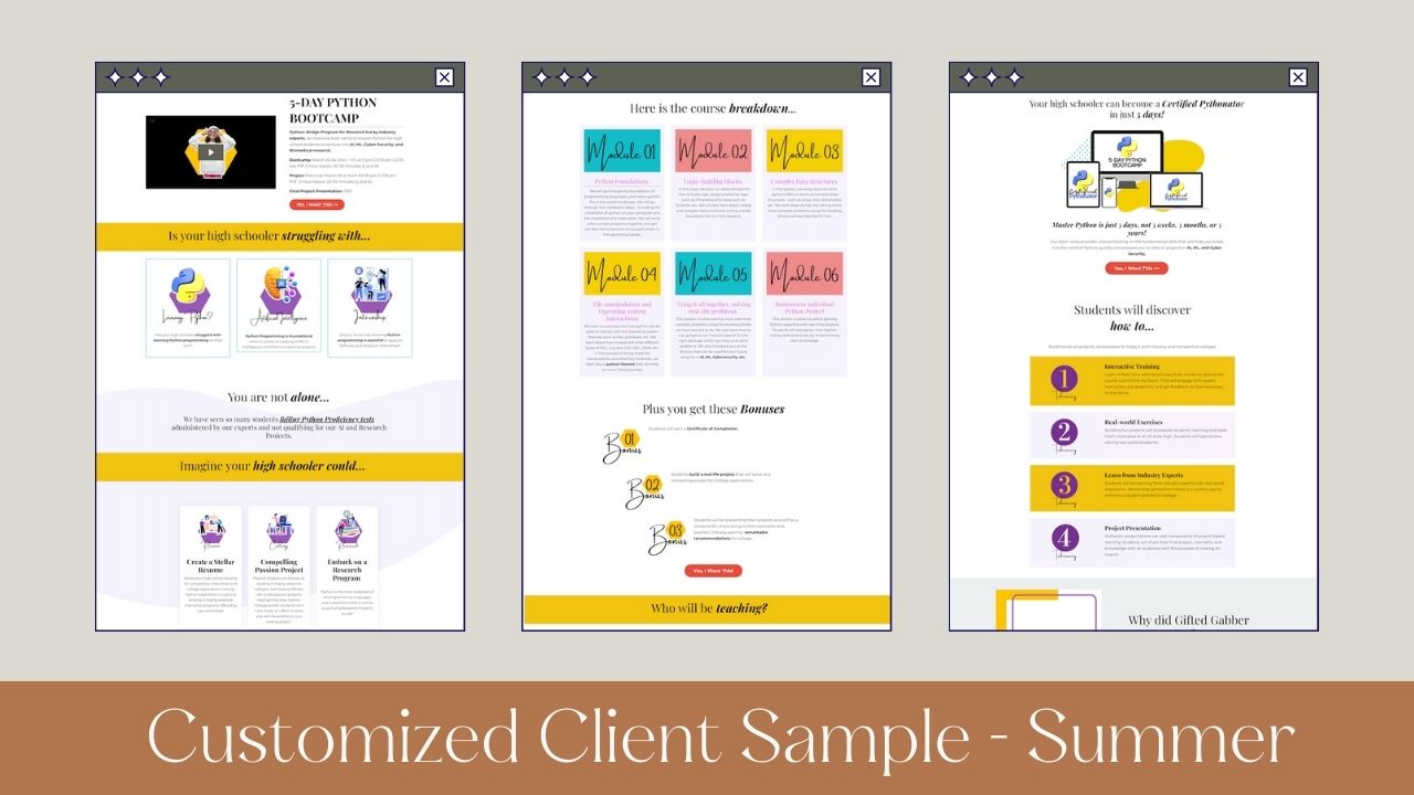 Summer Long Form Sales Page Template
