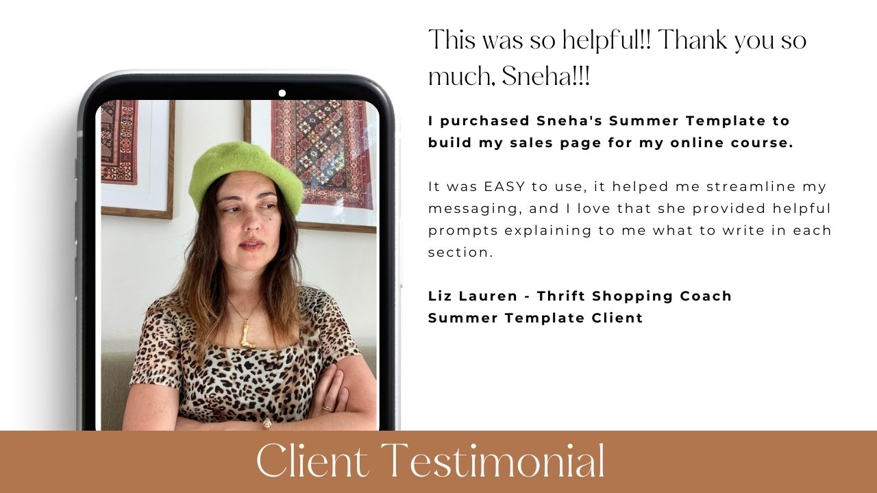 Summer Long Form Sales Page Template