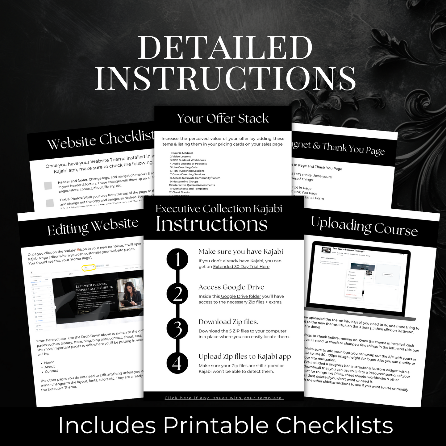 Executive Bundle - Website, Sales Page, Lead Magnet, Course & Thank You Page Templates