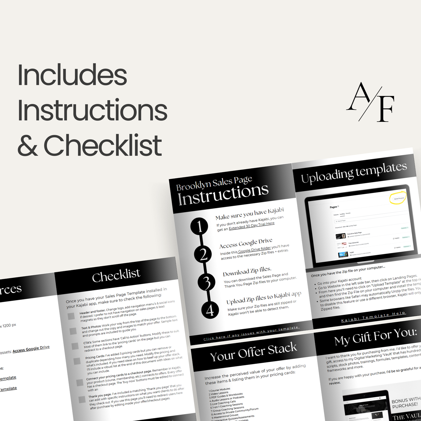 Brooklyn Collection Kajabi Website Theme 15 Pages Plus Bonuses!
