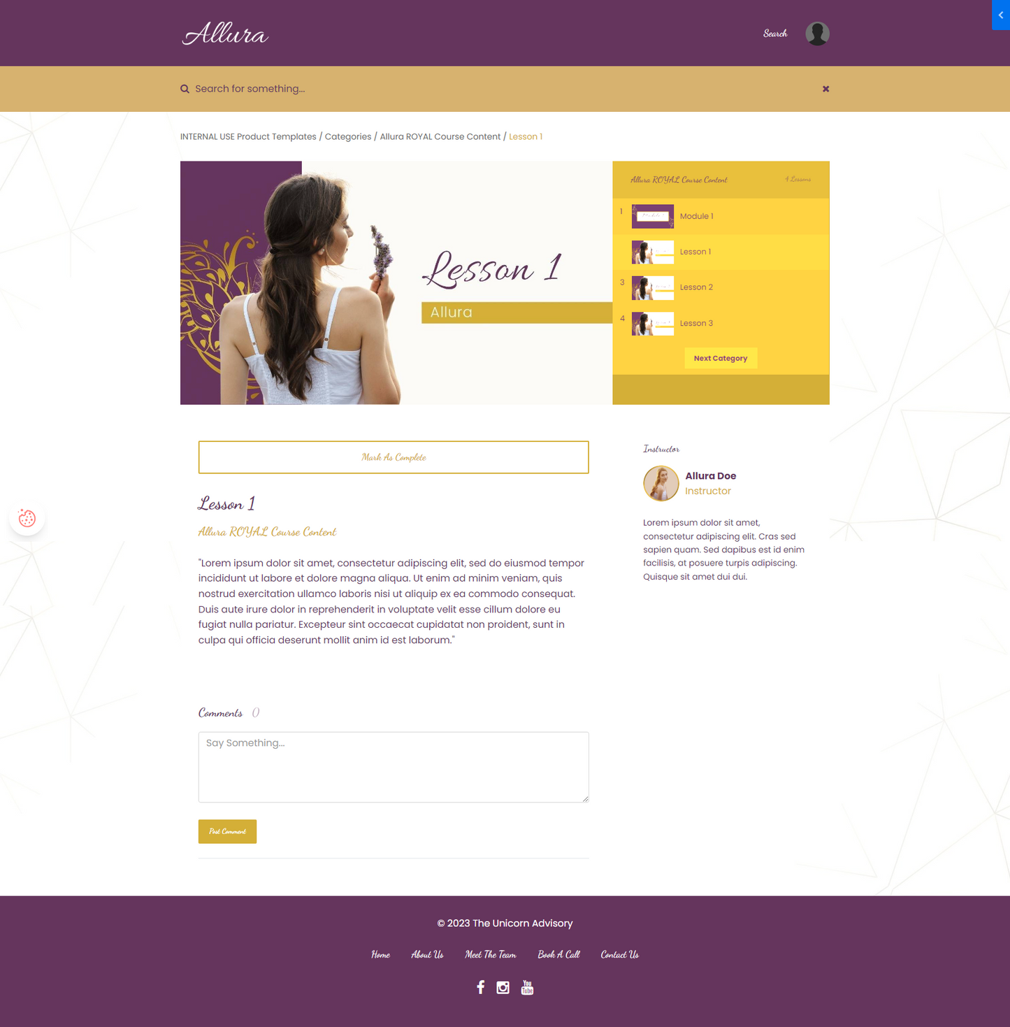 Allura Royal Product Theme (Momentum + Premier)
