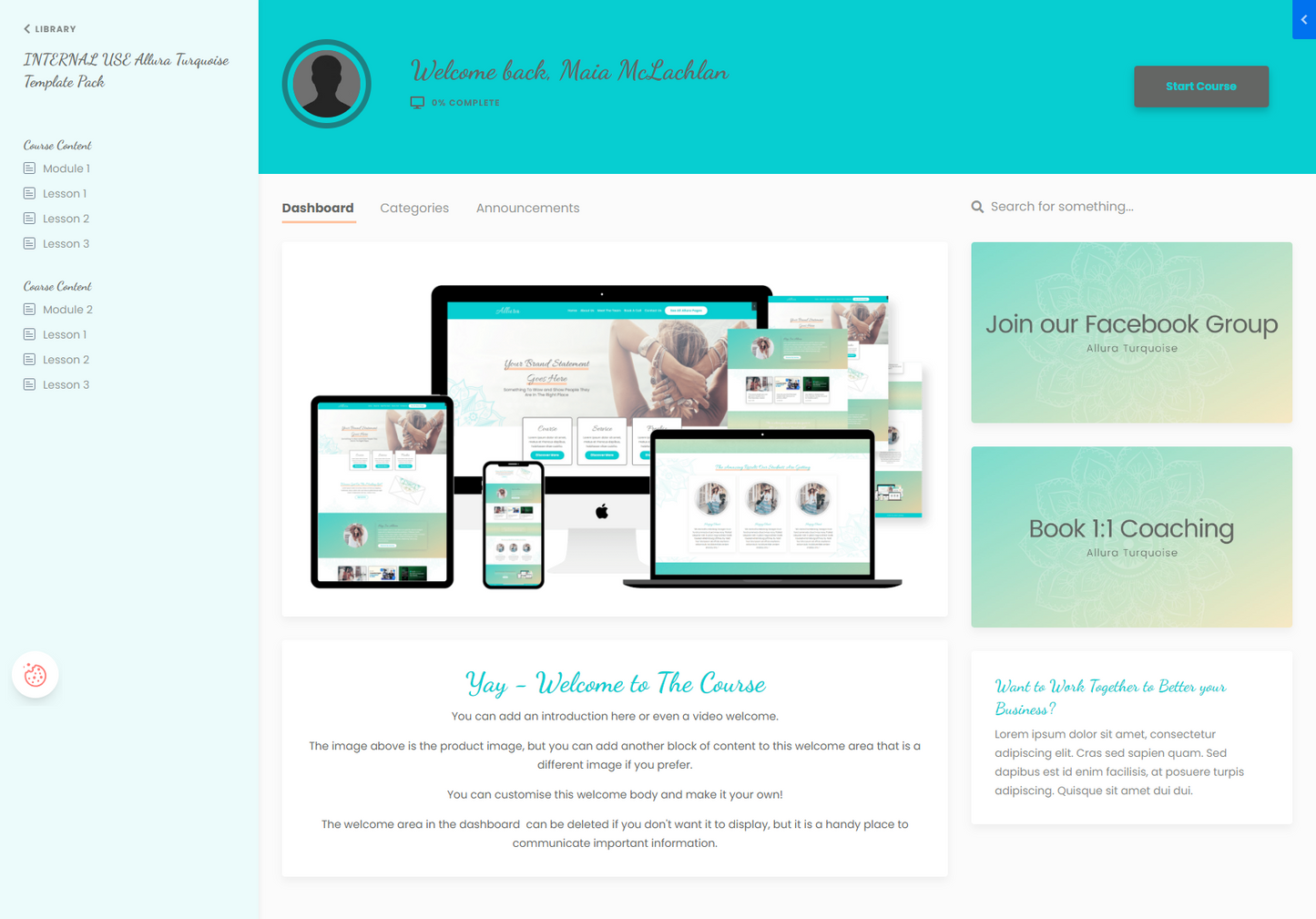 Allura Turquoise Product Theme (Momentum + Premier)