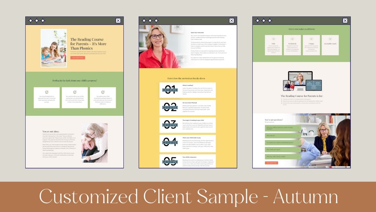 Autumn Long Form Sales Page Template