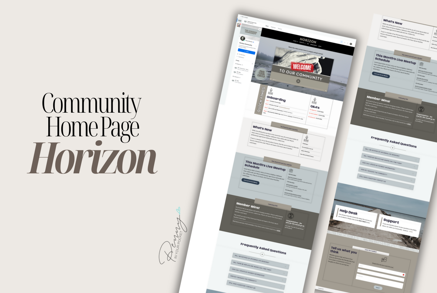 Kajabi Template - Community Home Page Mockup by Penny In Your Pocket