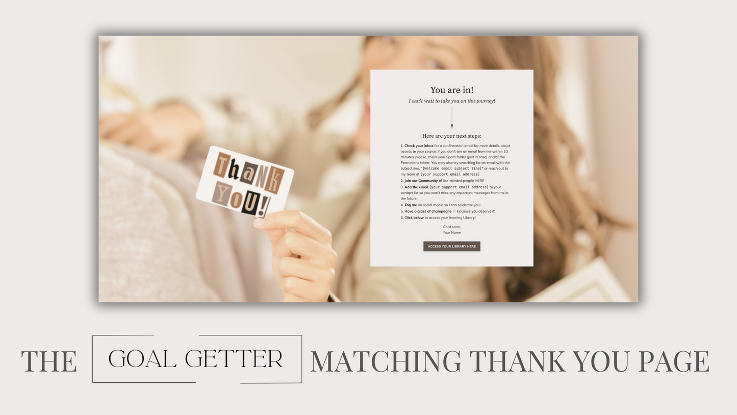 Goal Getter Sales Page Template