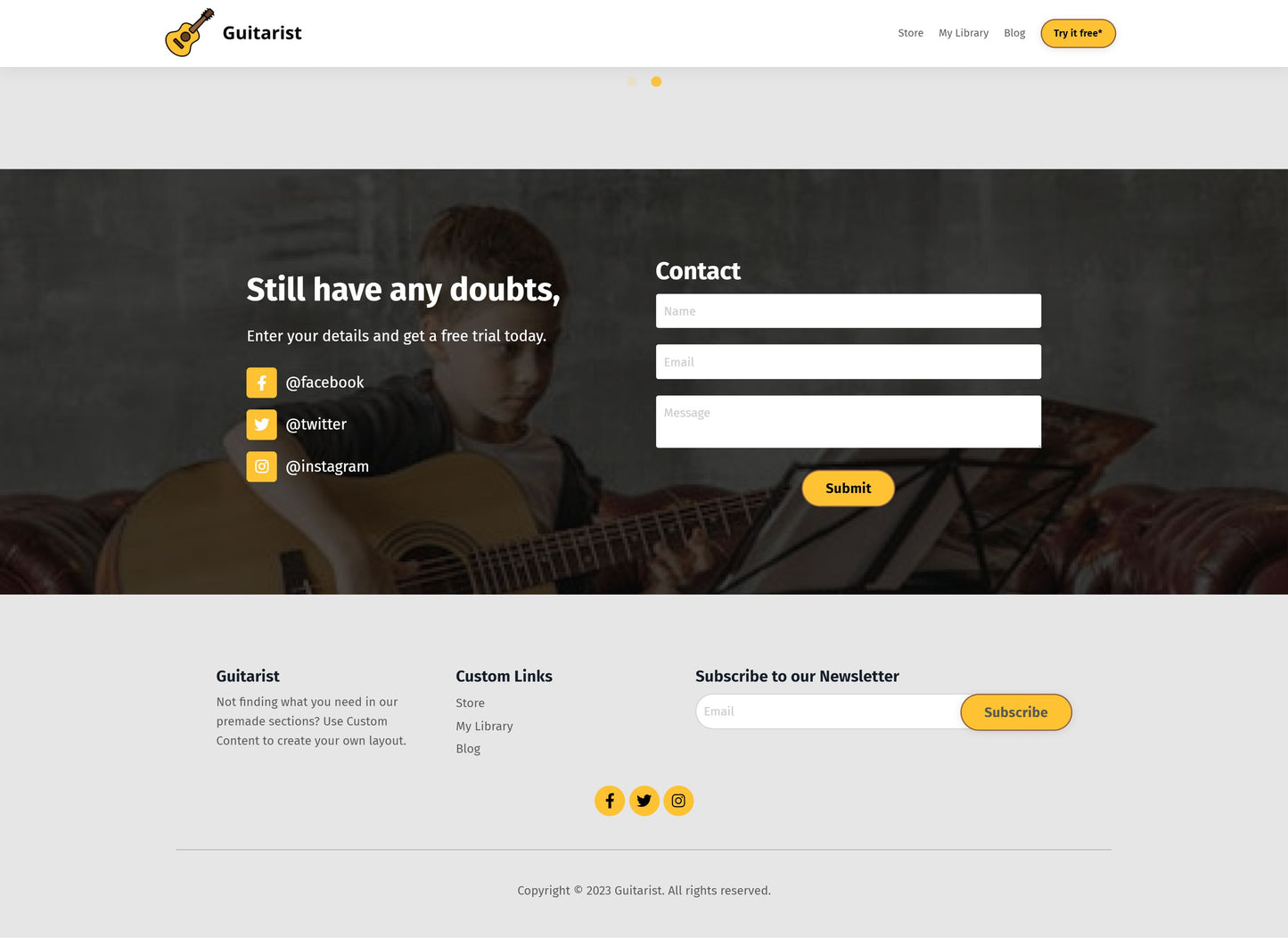 Guitarist Program Sales Page