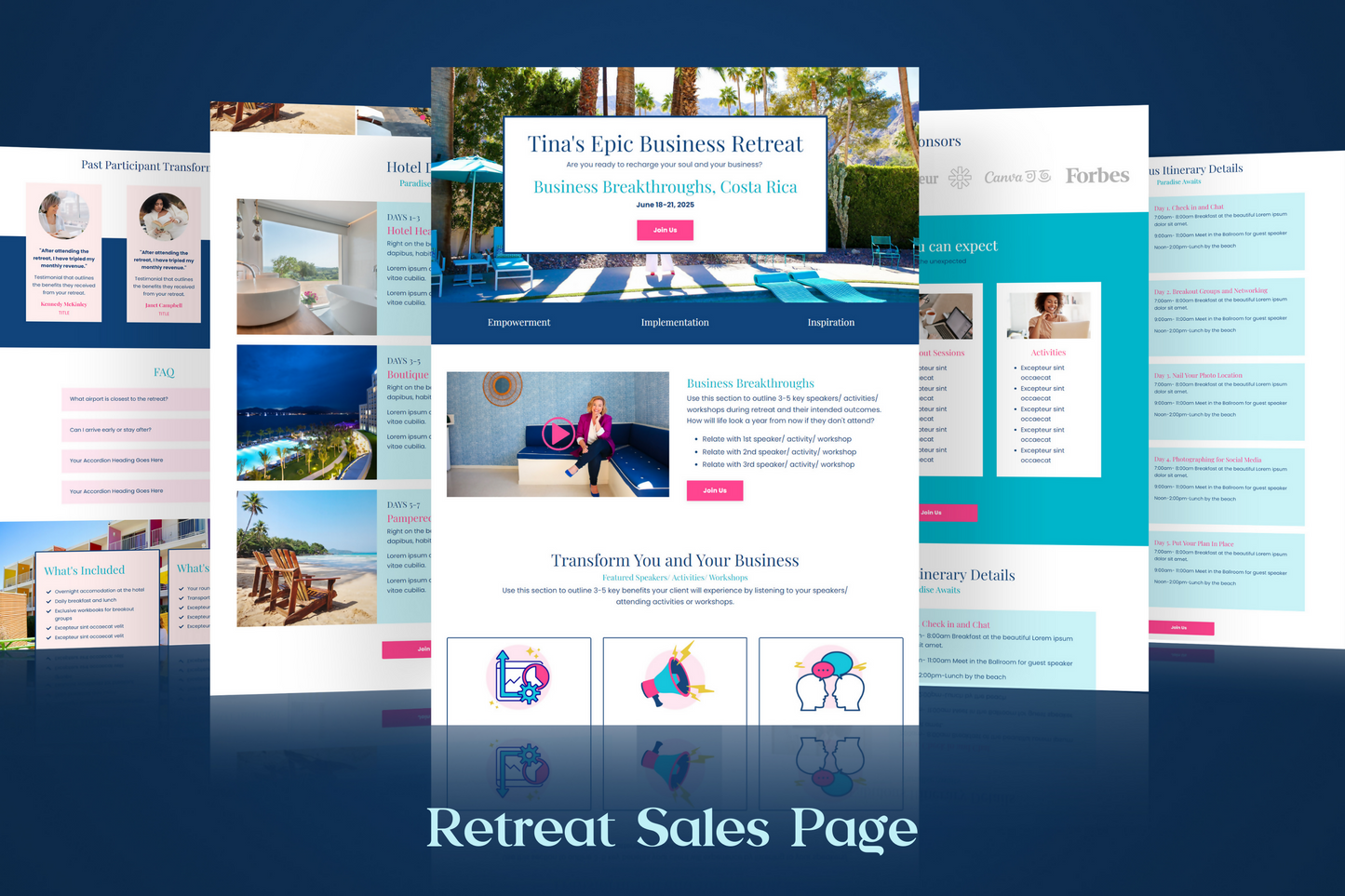 Tina - Retreat Sales Page