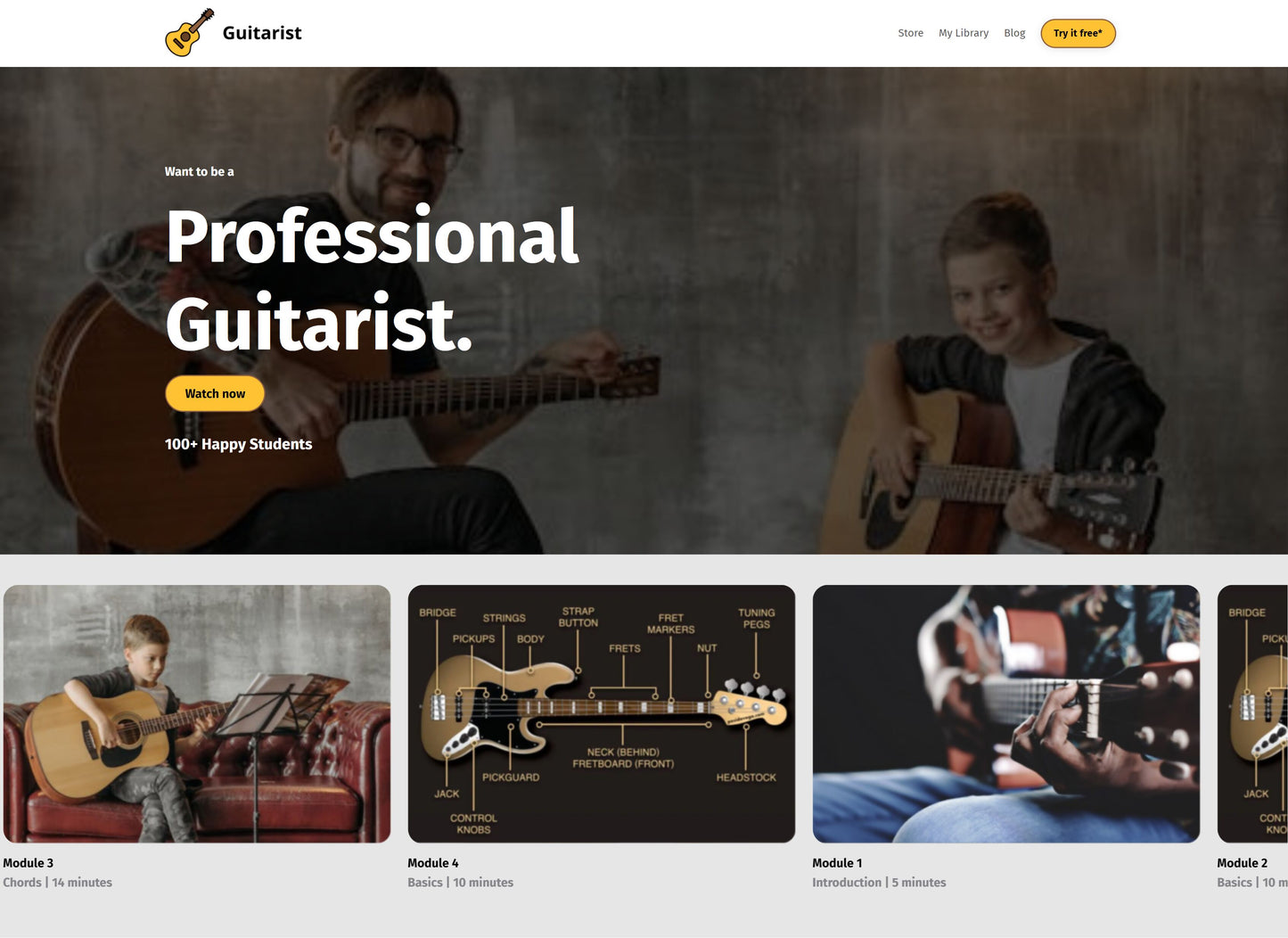 Guitarist Program Sales Page
