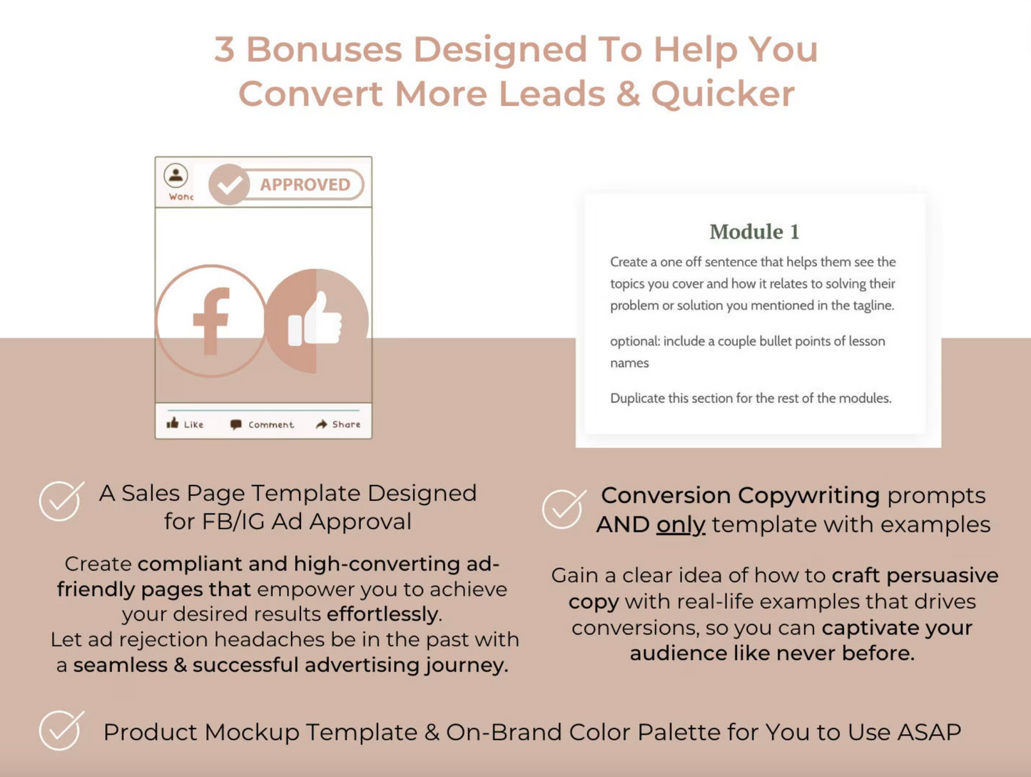Essentials Conversion-Focused Sales Page - PINK
