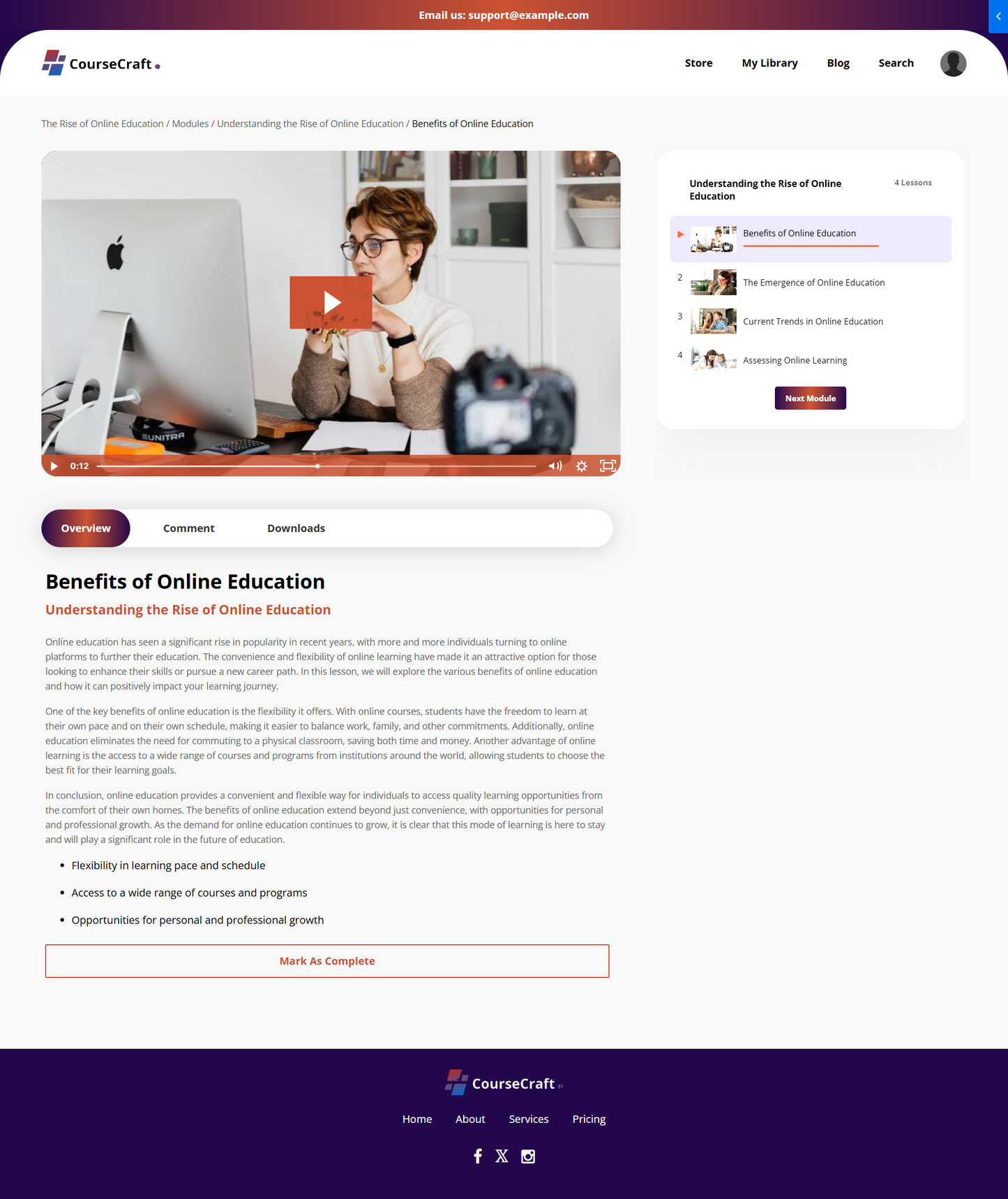 Course Craft - Product Theme