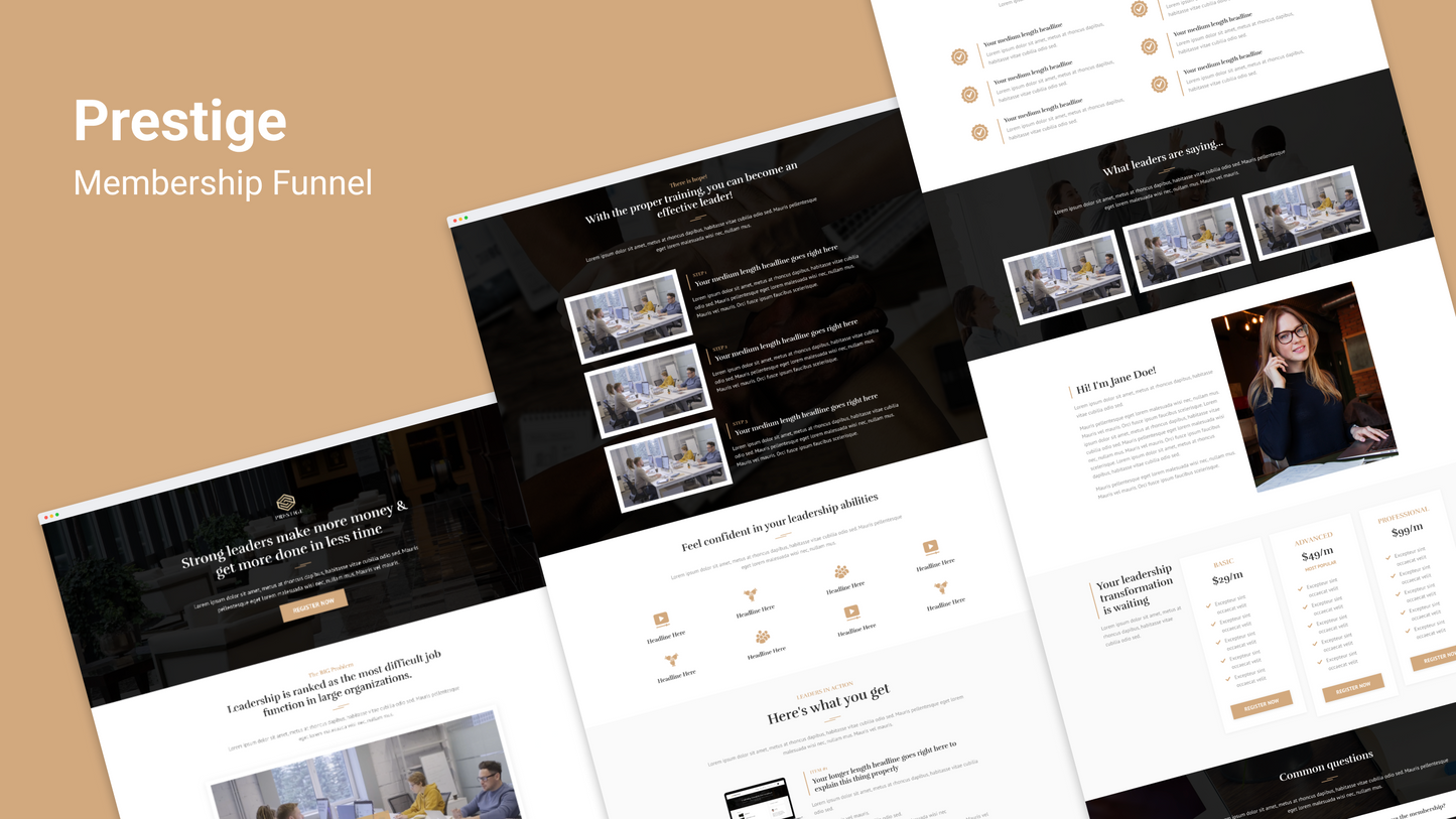 Prestige Membership Funnel Kit