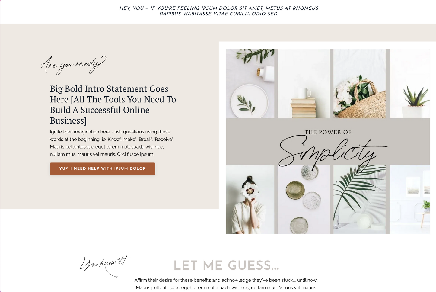 Just Jenny Sales Page Kit
