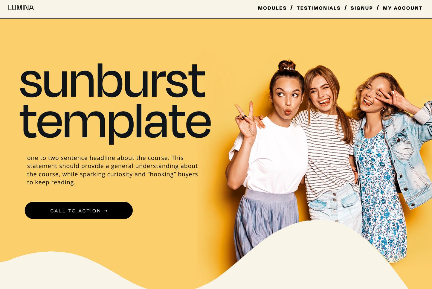 Sunburst Sales Page Template