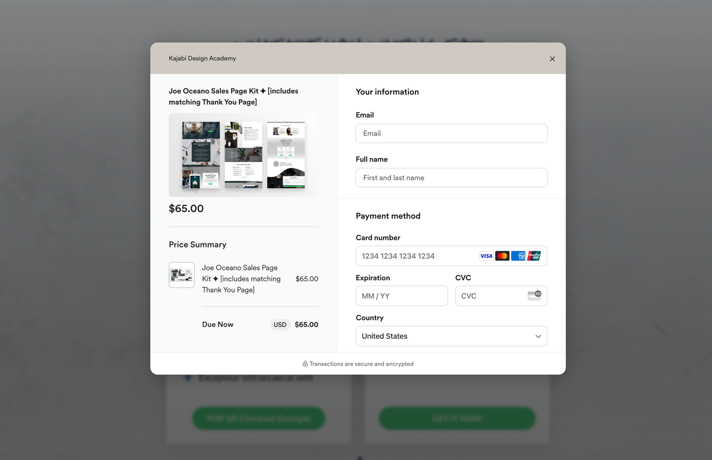 Joe Oceano Sales Page (With Pop-Up Checkout)