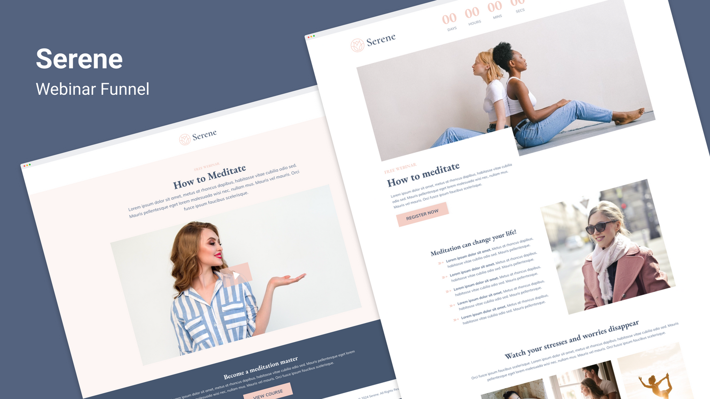 Serene Webinar Funnel Kit
