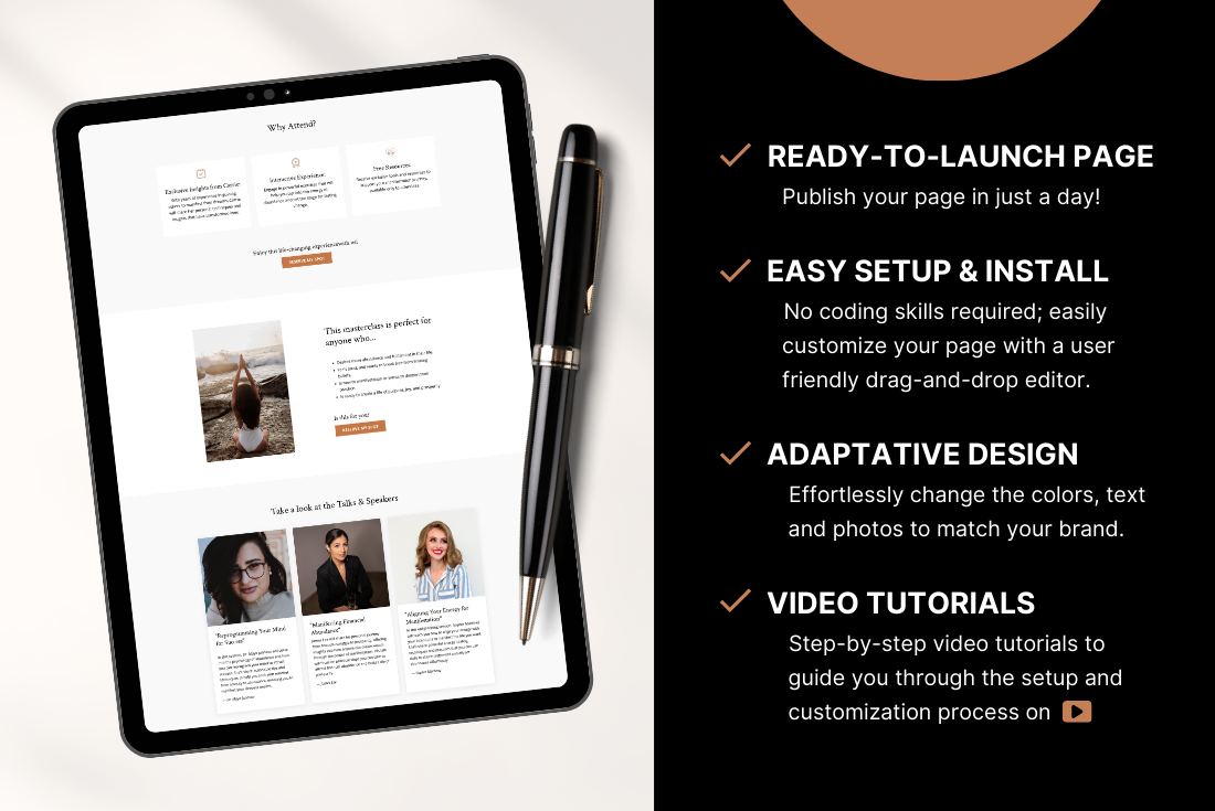 Carrie - Webinar Masterclass Funnel Kit (4 Pages)