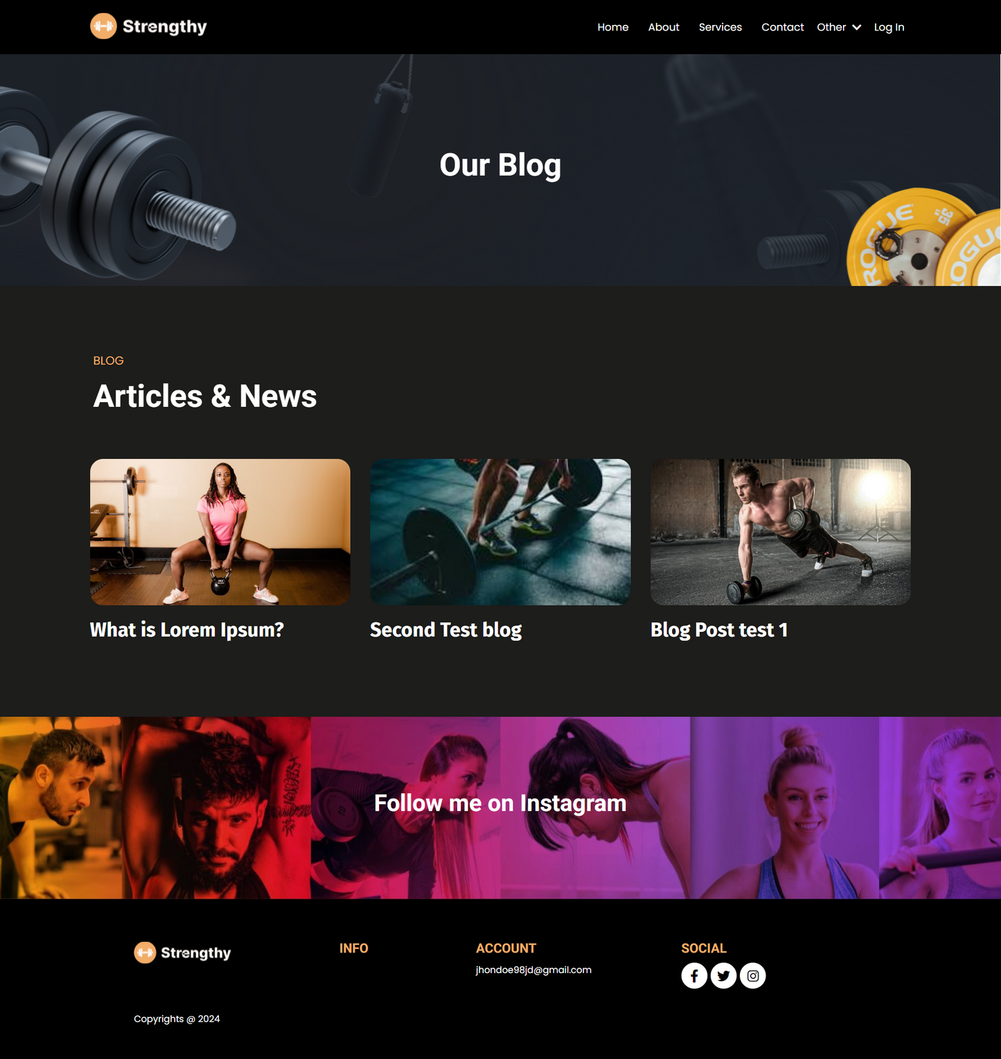 Strengthy Website Theme