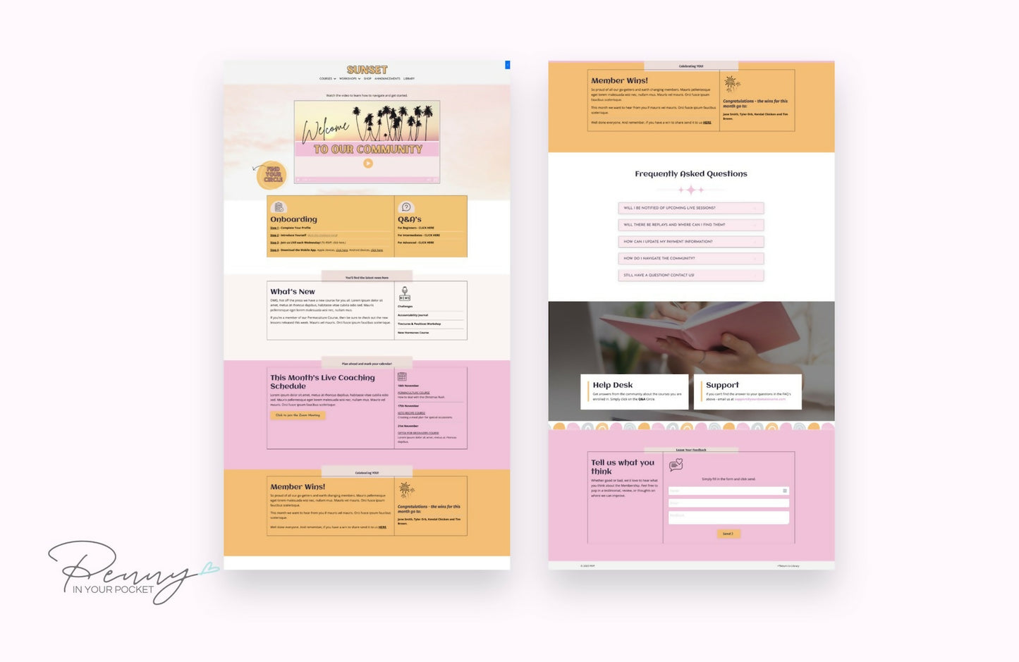 Sunset / Community Home Page