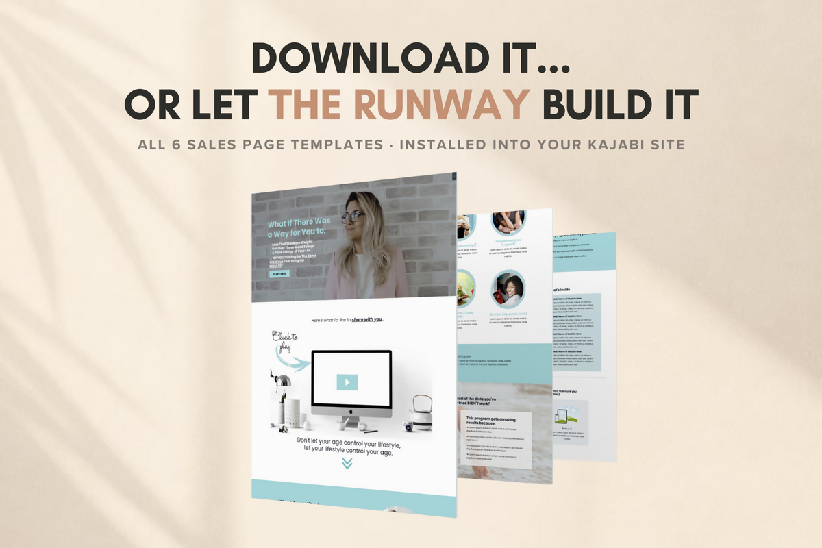 Kajabi Sales Page Template - Mint (Health)