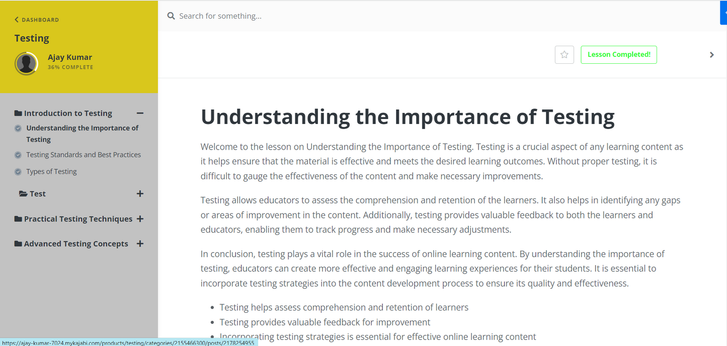 Momentum Navigator: Collapsible Course Navigator