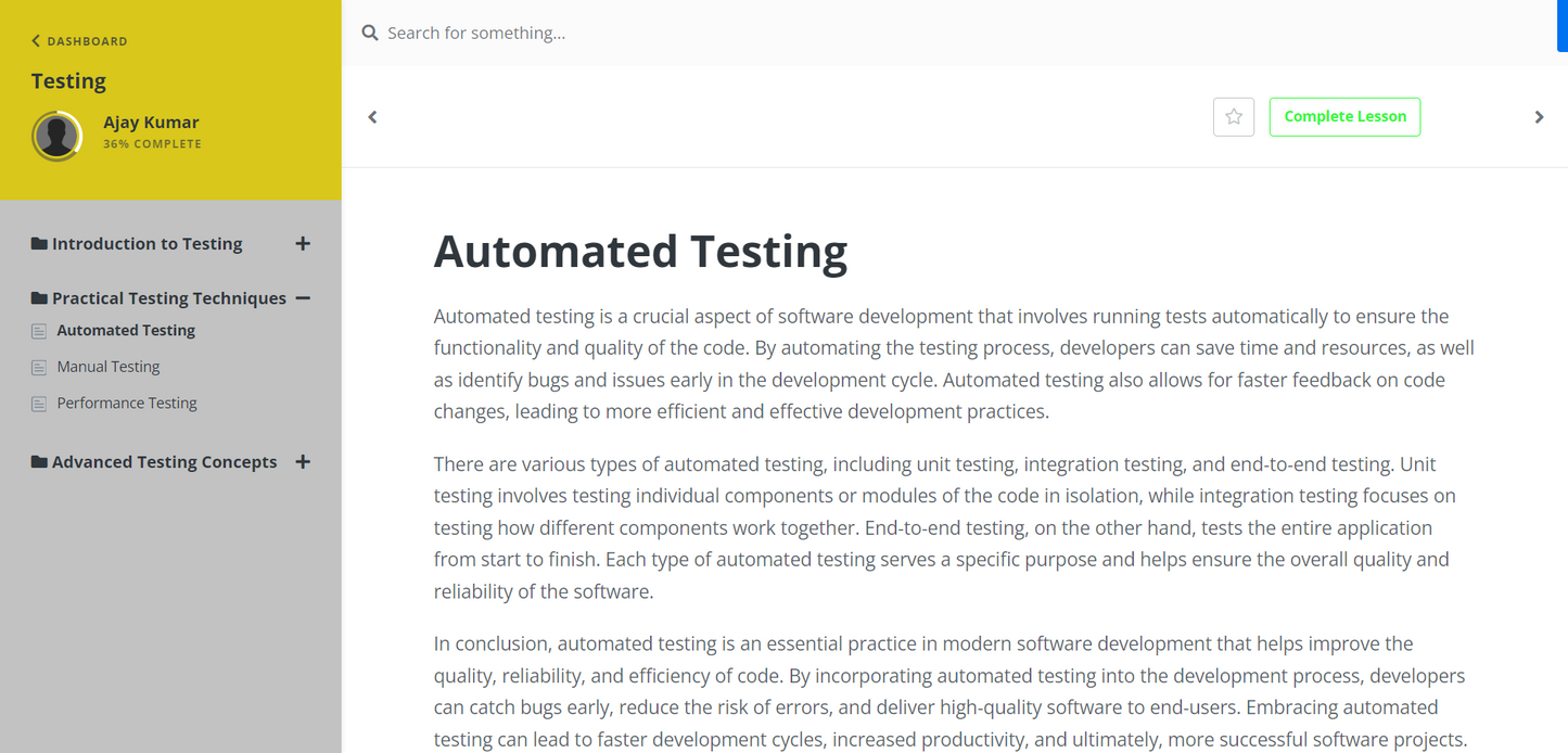 Momentum Navigator: Collapsible Course Navigator