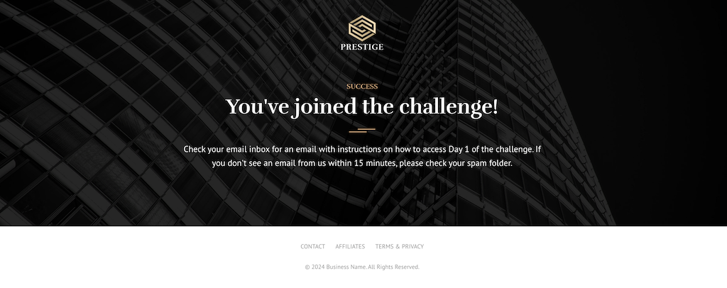 Prestige Challenge Funnel Kit