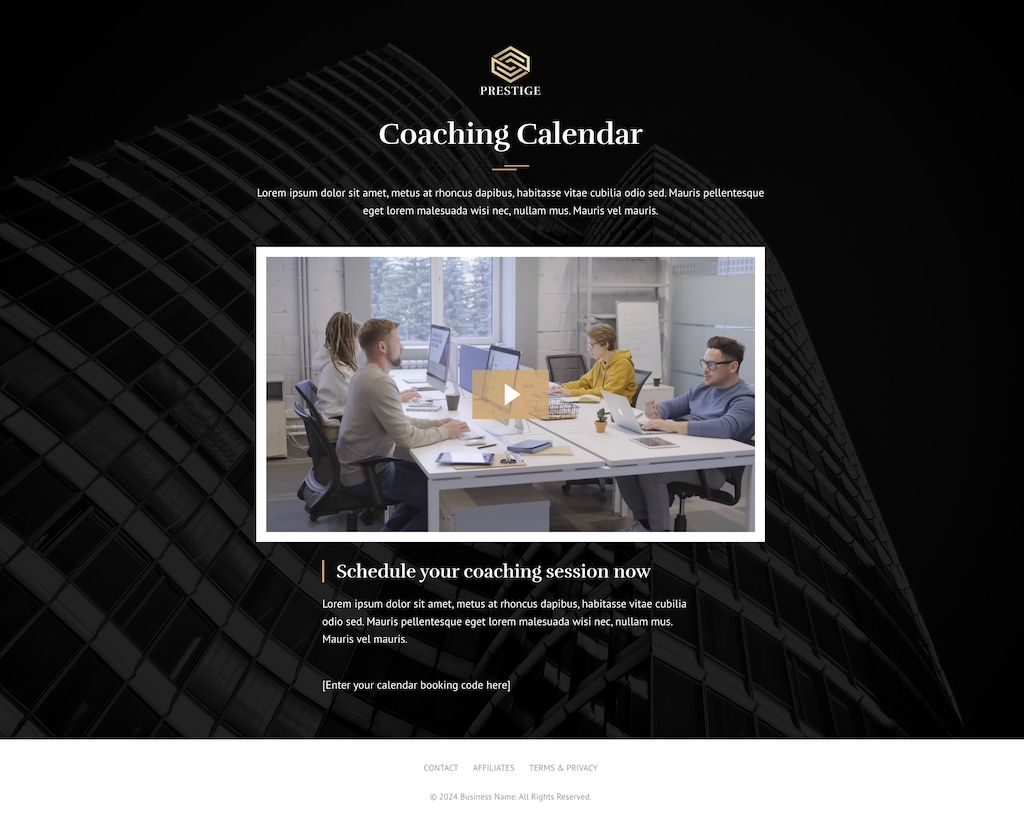 Prestige Coaching Funnel Kit