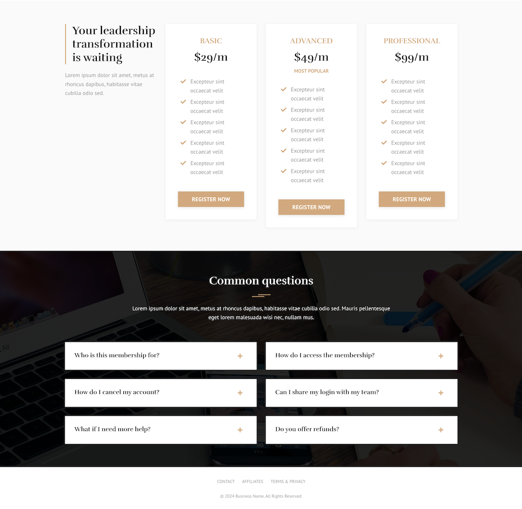 Prestige Membership Funnel Kit