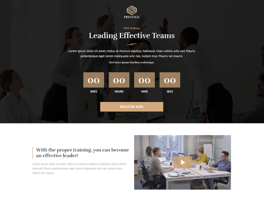 Prestige Webinar Funnel Kit
