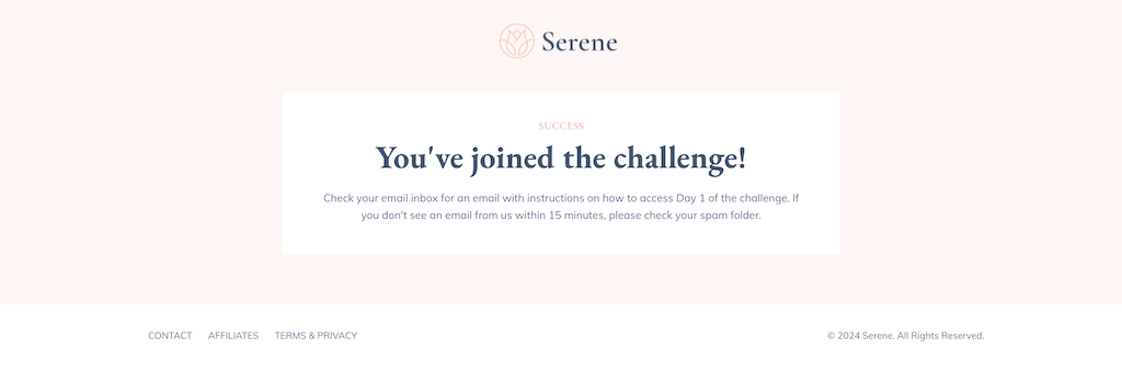 Serene Challenge Funnel Kit