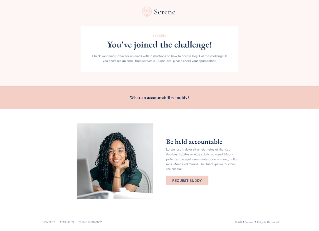 Serene Challenge Funnel Kit