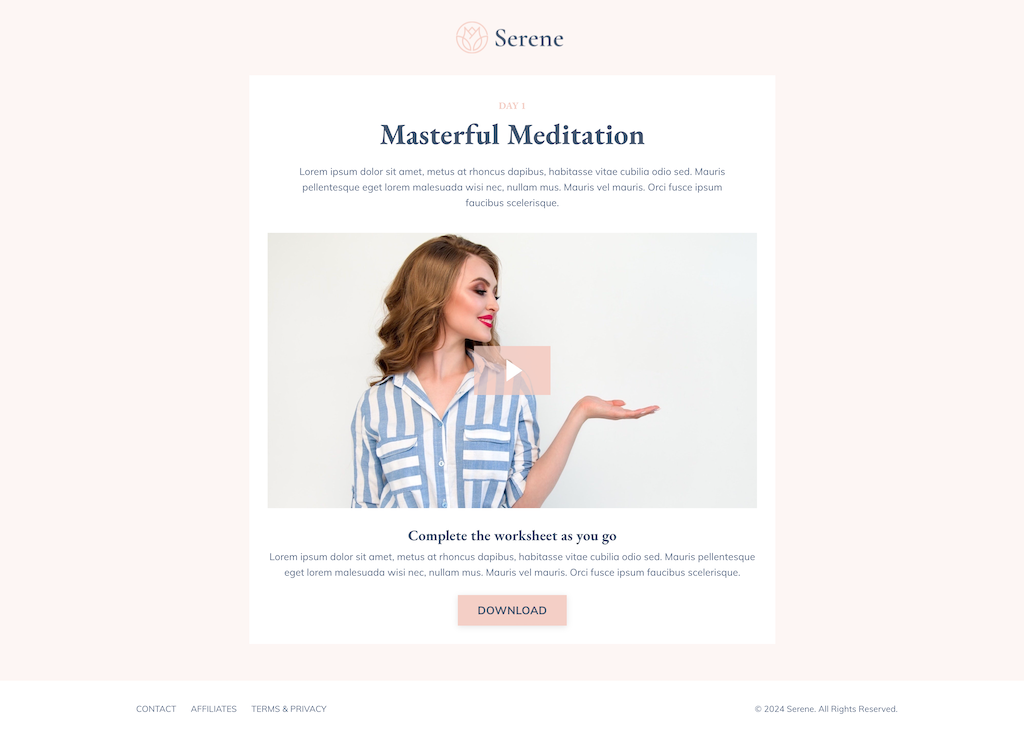 Serene Challenge Funnel Kit