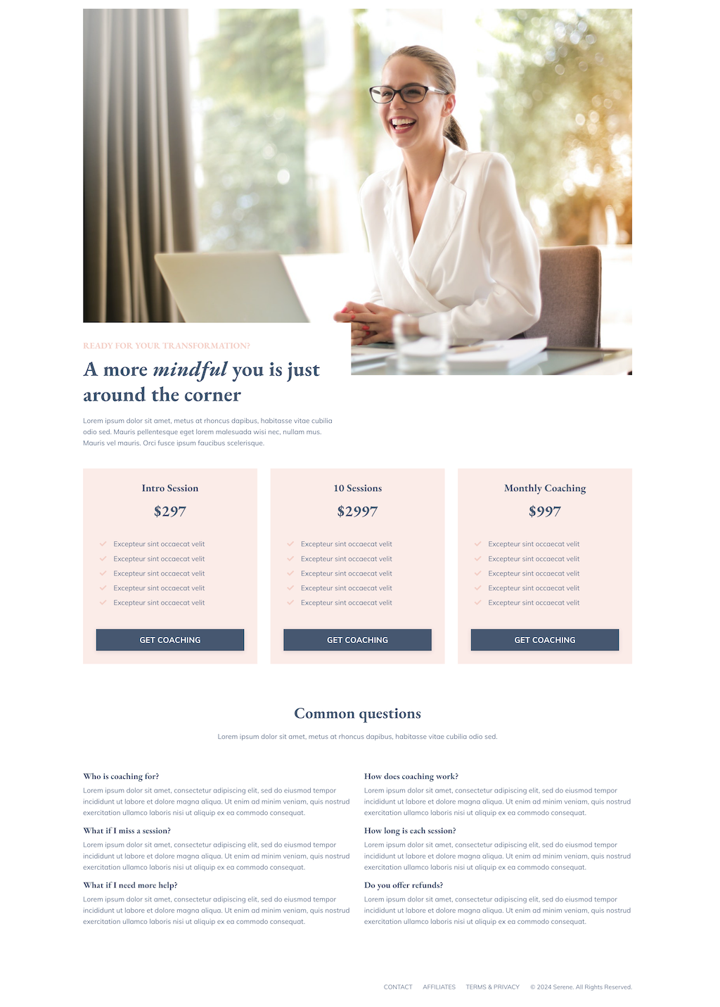 Serene Coaching Funnel Kit
