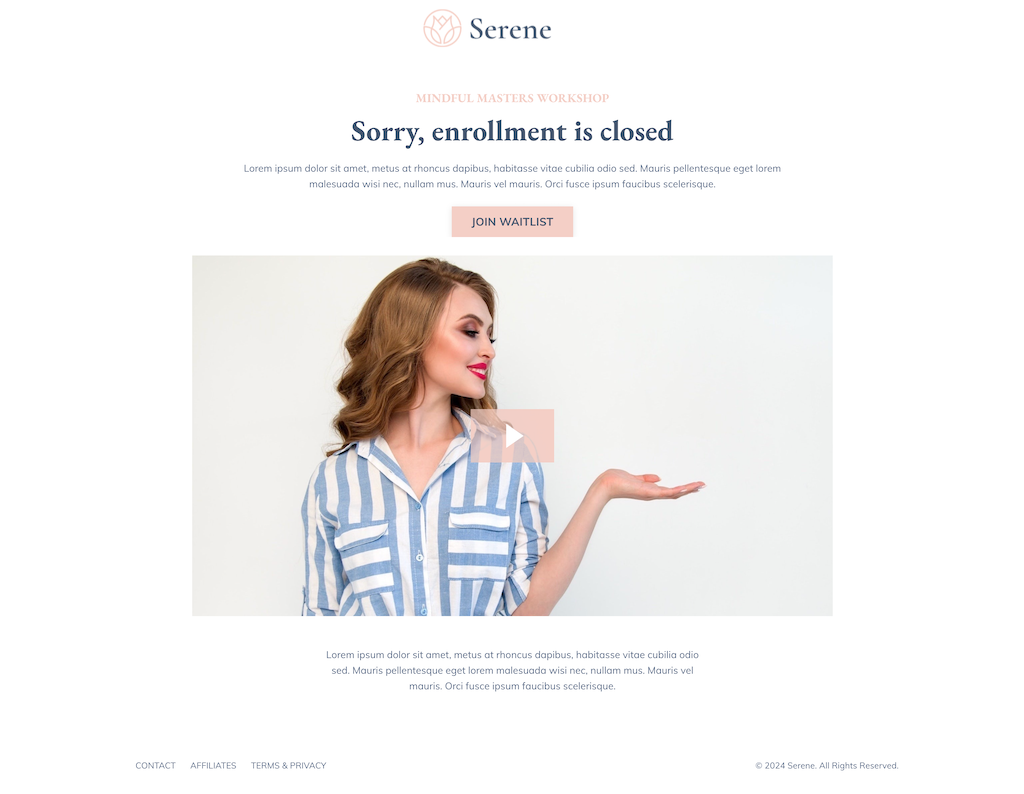 Serene Course Funnel Kit