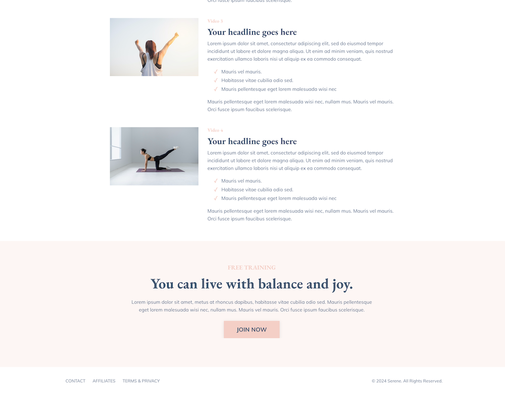 Serene Product Launch Funnel Kit
