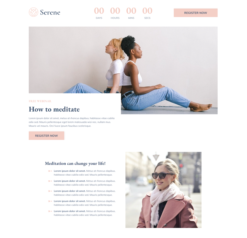 Serene Webinar Funnel Kit