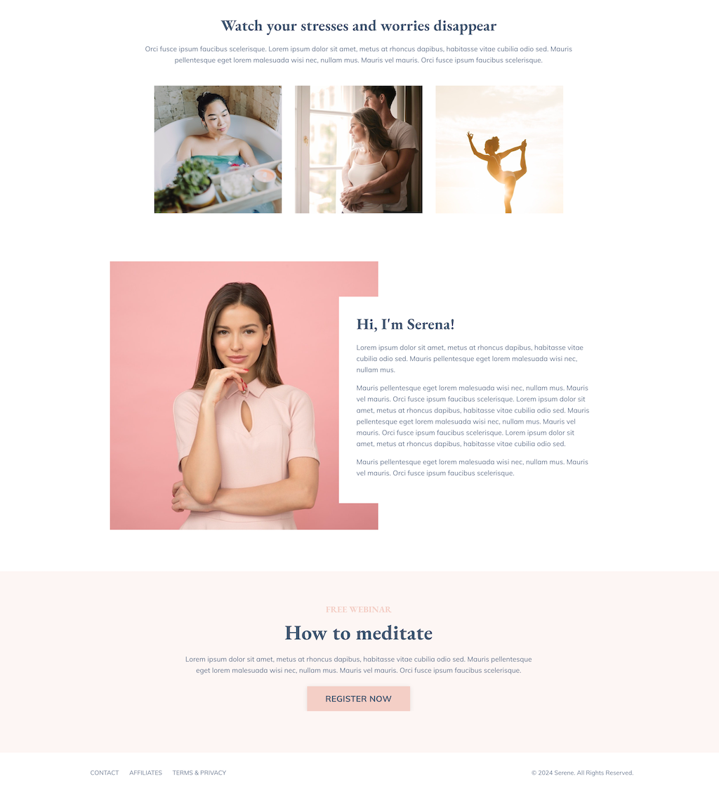 Serene Webinar Funnel Kit