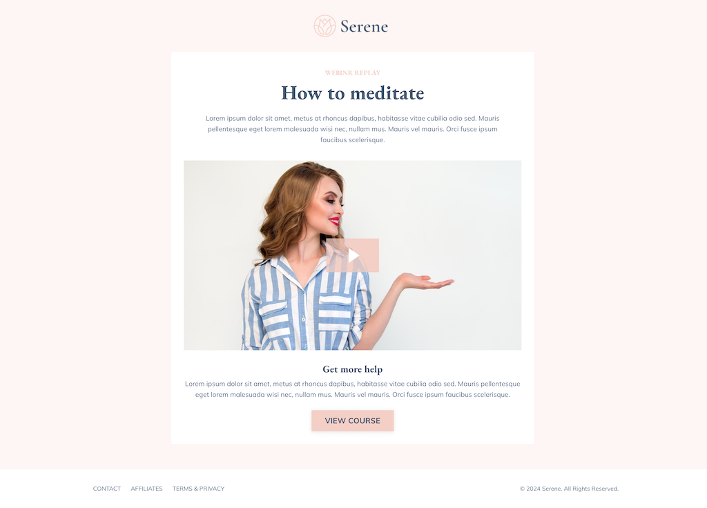 Serene Webinar Funnel Kit