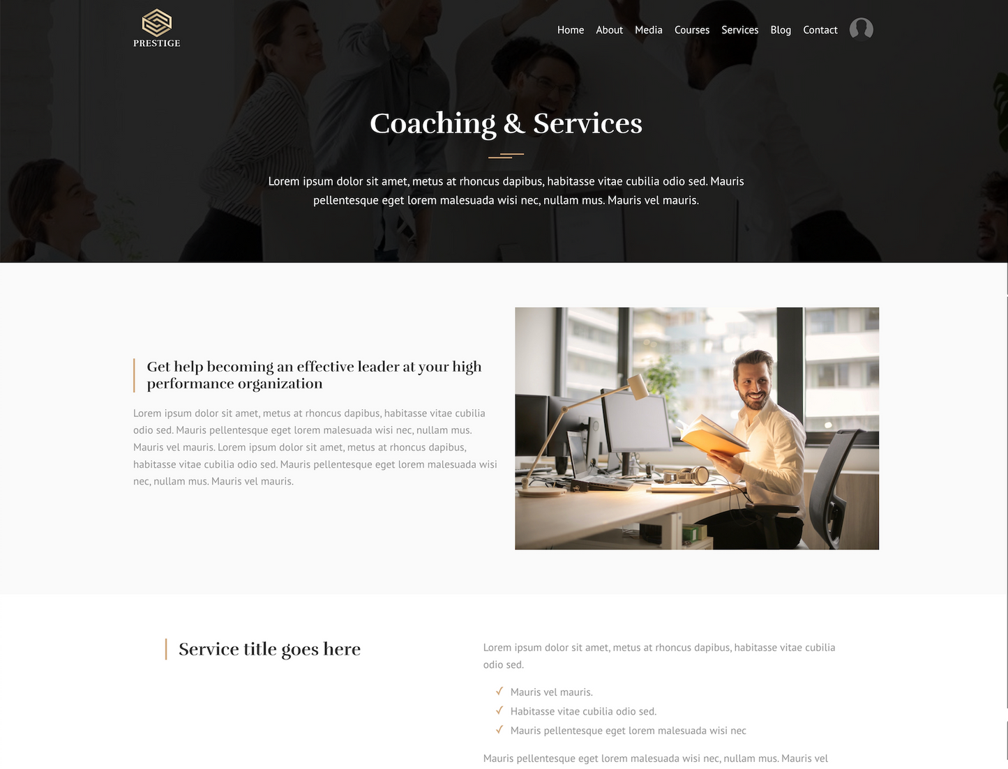 Prestige Website Theme (20 Pages)