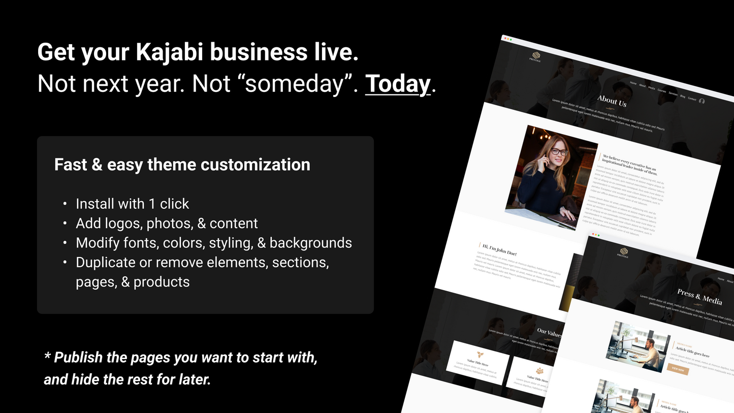 Prestige Website Theme (20 Pages)