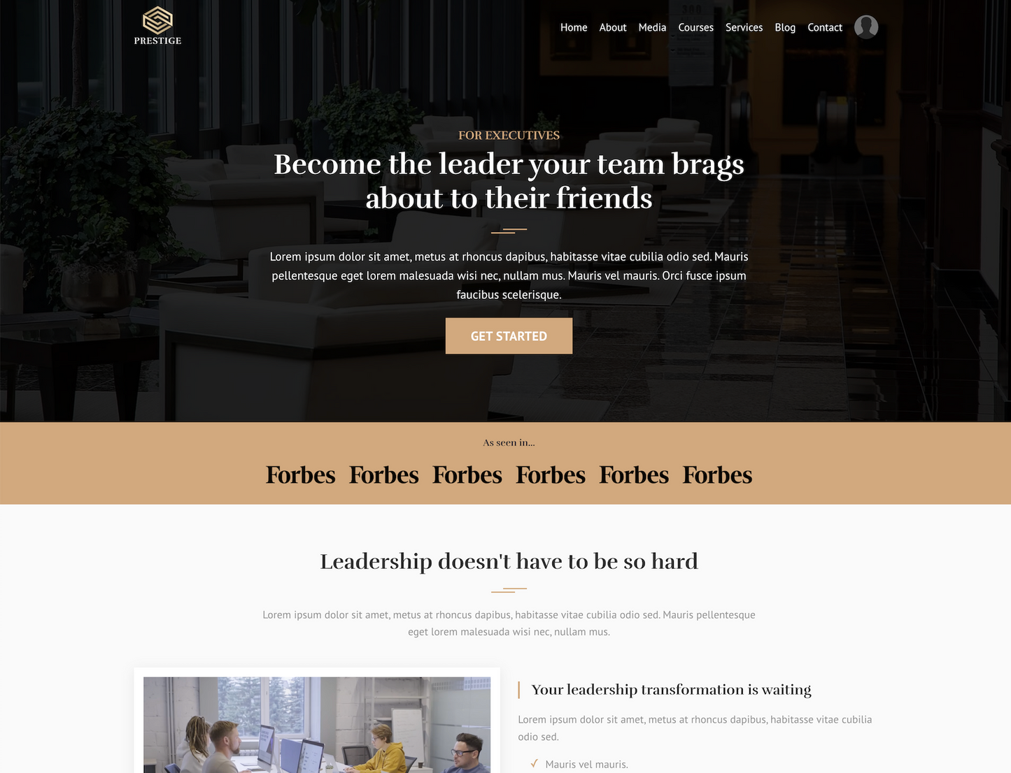 Prestige Website Theme (20 Pages)