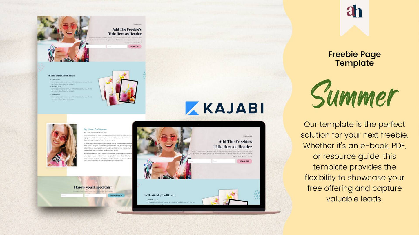 Bright Summer - Freebie Page