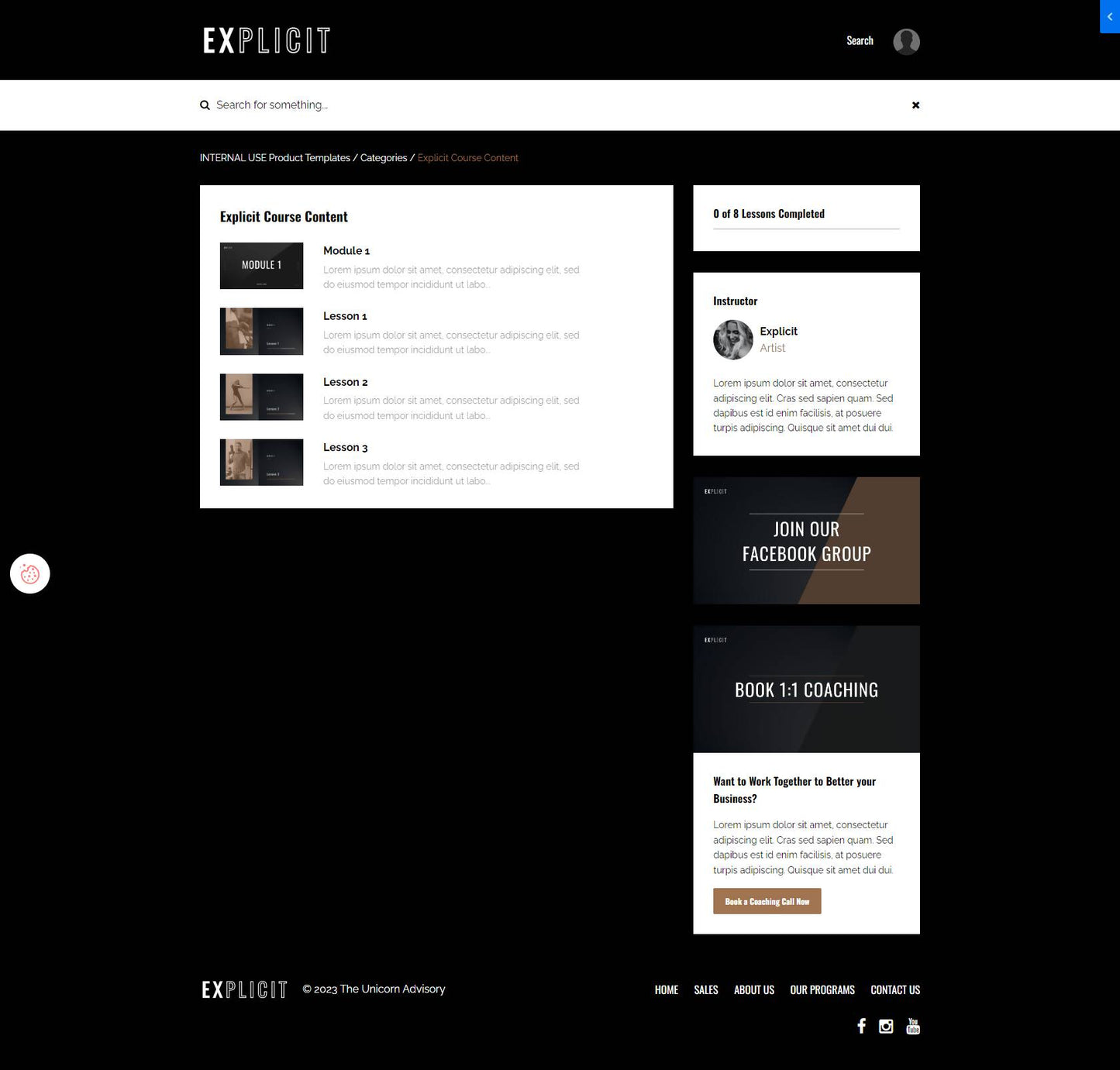 Explicit Product Theme (Momentum + Premier)