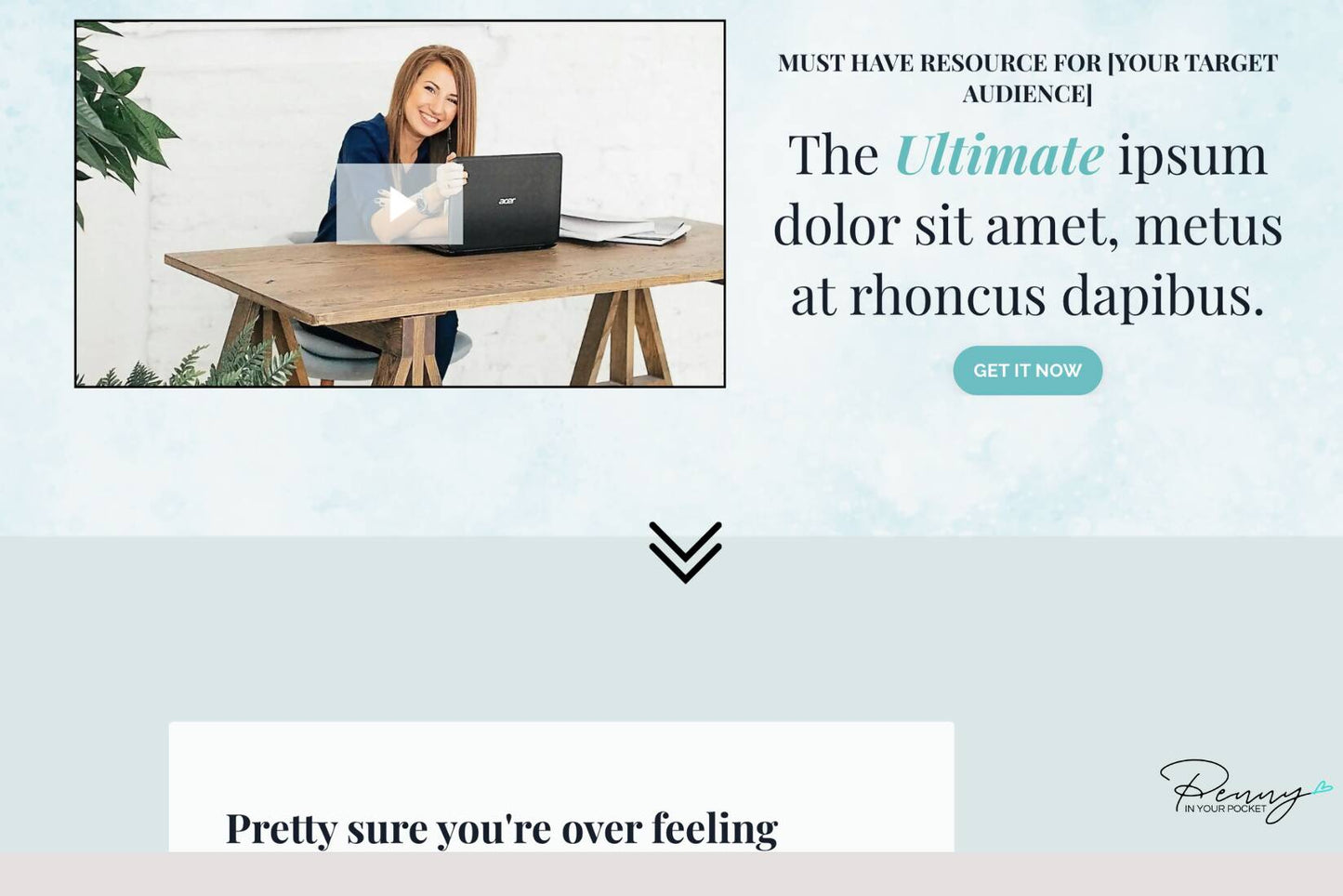 Aimee Blue Sales Page (With Pop-Up Checkout)