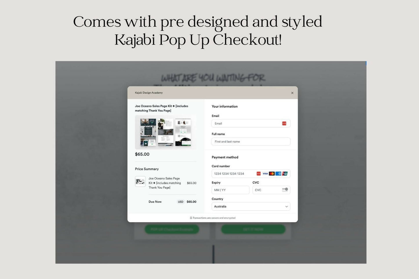 Joe Oceano Sales Page (With Pop-Up Checkout)