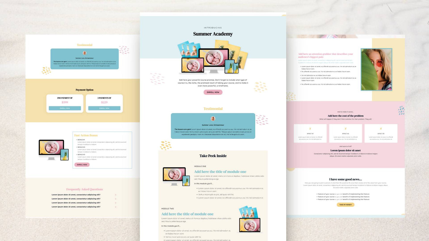 Bright Summer - Sales Page