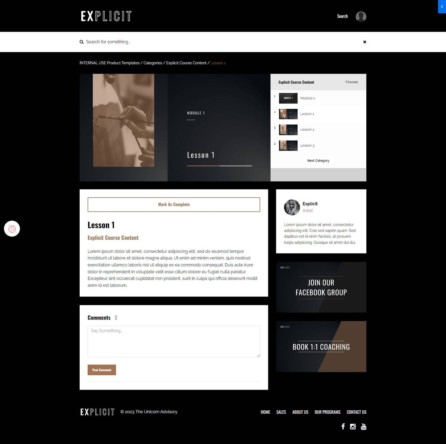 Explicit Product Theme (Momentum + Premier)